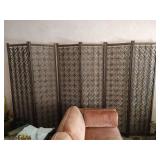 Vintage Mid-Century Asian 6-Paneled Wooden Room Divider