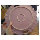 Mauve Serving Pieces & Glass Ashtrays