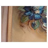 Beautiful Butterfly & Flower (Oil?) Painting