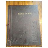 Very Pretty Leaves of Gold Book, Heavy Mirror, & Wooden Frame