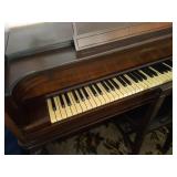 Baldwin Aerosonic Piano with Antique Wooden Chair & Metronome