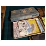 Vintage Game Lot - Cribbage, (2) Dominoes, Auto Bridge, & Play and Defend Bridge