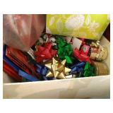 Large Tote of Holiday Wrapping Supplies