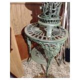 Matching Metal Lantern & Table/Plant Stand