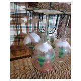 Hand-Painted Snowman Glasses & Rack