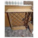 Wicker & Metal Wine Rack