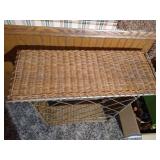 Wicker & Metal Wine Rack