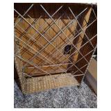 Wicker & Metal Wine Rack