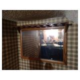 Mirror with Hanging Rack for Stemware