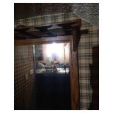 Mirror with Hanging Rack for Stemware