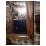 Mirror with Hanging Rack for Stemware