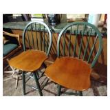 (2) Wooden Bar Stools - 30" Seats