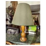 Bamboo Bar Stools (28" Seats) with Wooden Lamp