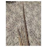 Antique Asian Longbow with (2) Arrows w/Heads & (2) Shafts
