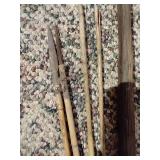 Antique Asian Longbow with (2) Arrows w/Heads & (2) Shafts