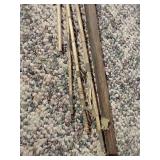 Antique Asian Longbow with (2) Arrows w/Heads & (2) Shafts