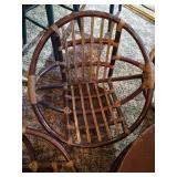 Mid-Century Bohemian Papasan Conversation Set