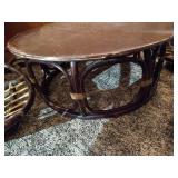 Mid-Century Bohemian Papasan Conversation Set