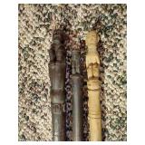(3) Vintage Asian Walking Sticks