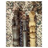 (3) Vintage Asian Walking Sticks