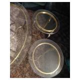 Metal & Glass Coffee Table with Matching End Tables