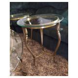 Metal & Glass Coffee Table with Matching End Tables