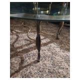 Metal & Glass Coffee Table with Matching End Tables