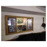 Decorative Mirror with Art & Hanging Ladle Planter