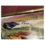 Decorative Mirror with Art & Hanging Ladle Planter