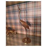 Brass Asian Crane