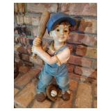 Statue of Boy Playing Baseball