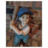 Statue of Boy Playing Baseball