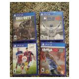 (2) PS4 Games & (4) Empty Cases