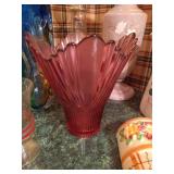 Colored Vases, Crystal Decanter, Etc.