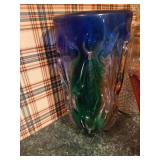 Colored Vases, Crystal Decanter, Etc.
