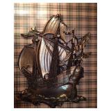 Vintage Plastic Ship Wall Art