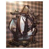 Vintage Plastic Ship Wall Art