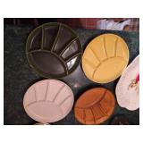 Vintage Turkey Platter & (4) Vintage Snack Plates