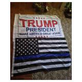 Trump Flag & Blue Line Flag