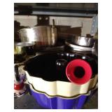 (2) Shelves of Vases, Pans, & Kitchen Tools