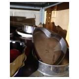 (2) Shelves of Vases, Pans, & Kitchen Tools