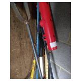 Fishing Rod, Rod Holders, & Empty Tackle Box