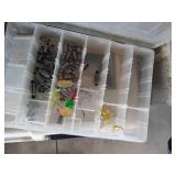 Fishing Rod, Rod Holders, & Empty Tackle Box