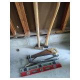 Levels, Saws, Axe, Sledgehammer