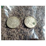 (2) Silver Panama Coins