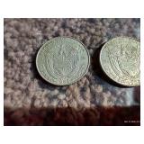 (2) Silver Panama Coins