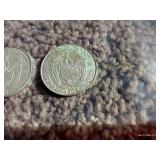 (2) Silver Panama Coins