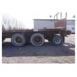 1995 Ford L9000 Flatbed With Mounted Fassi F330 Knuckle Boom Crane