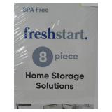 8 Piece Plastic Storage Organizing System, Clear