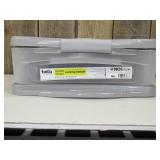 Bella Storage Solution 8-Quart Locking Drawer, Clear with Gray Accents
